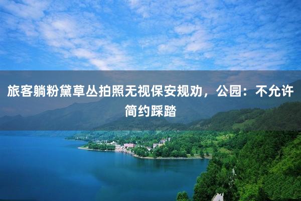 旅客躺粉黛草丛拍照无视保安规劝,公园:不允许简约踩踏