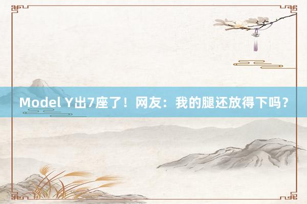 Model Y出7座了！网友：我的腿还放得下吗？