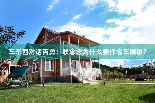 车东西对话芮勇:联念念为什么要作念车绸缪?