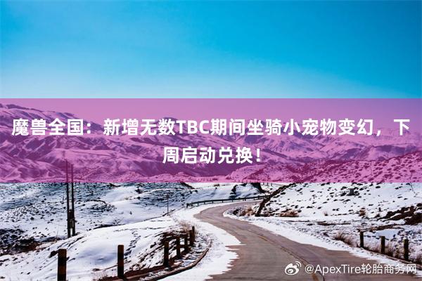 魔兽全国:新增无数TBC期间坐骑小宠物变幻,下周启动兑换!