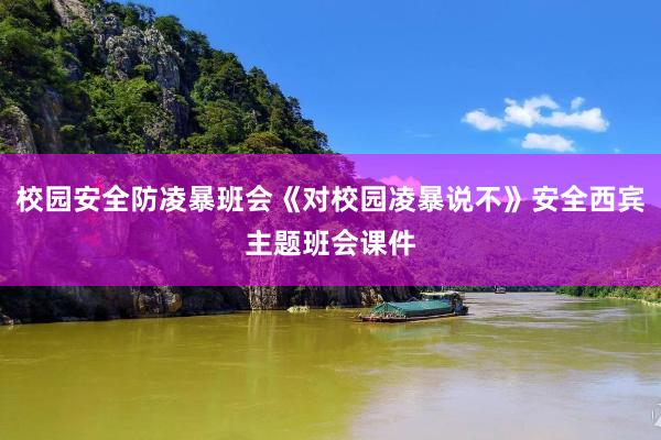 校园安全防凌暴班会《对校园凌暴说不》安全西宾主题班会课件